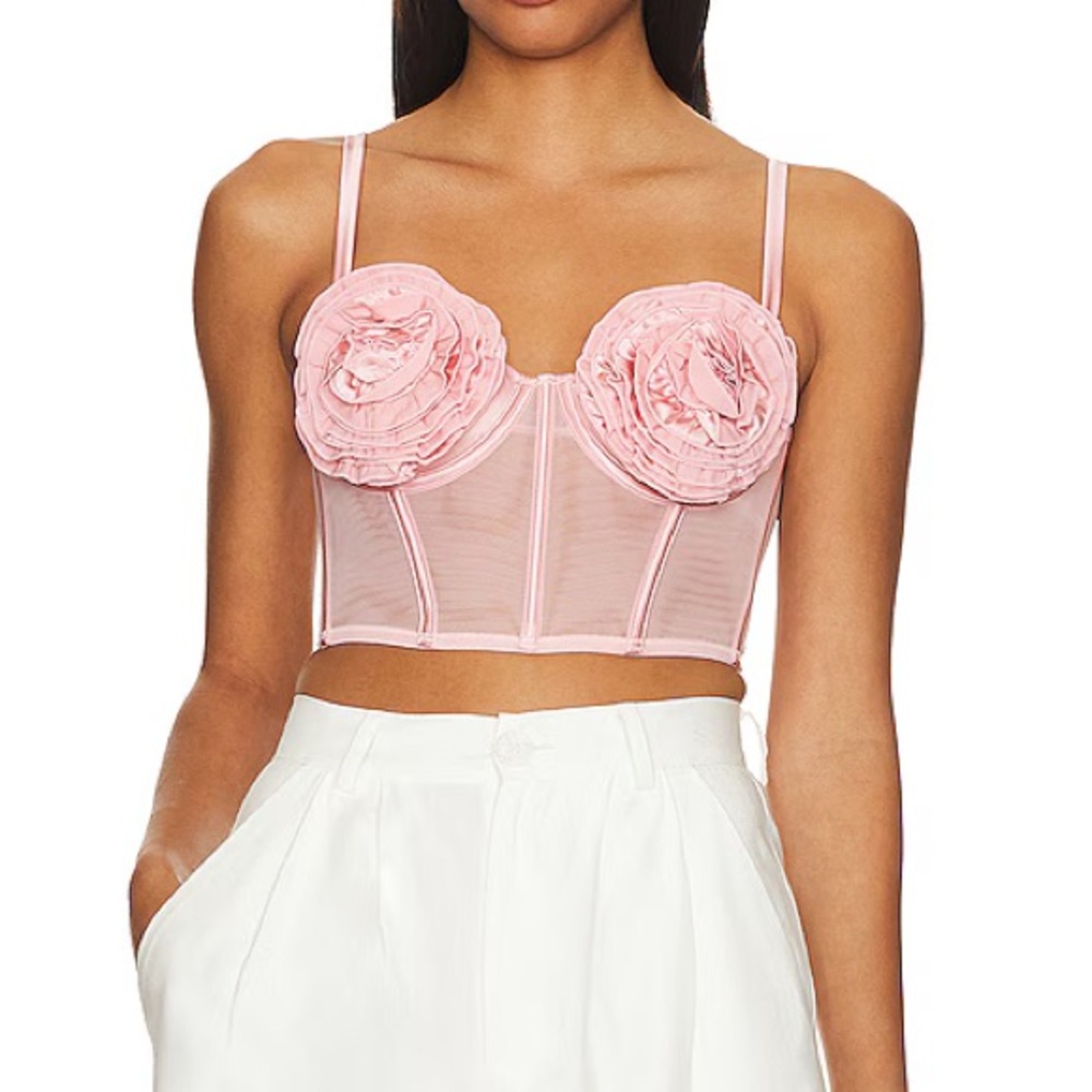 Fleur du Mal Pink Romantic Lace Bra